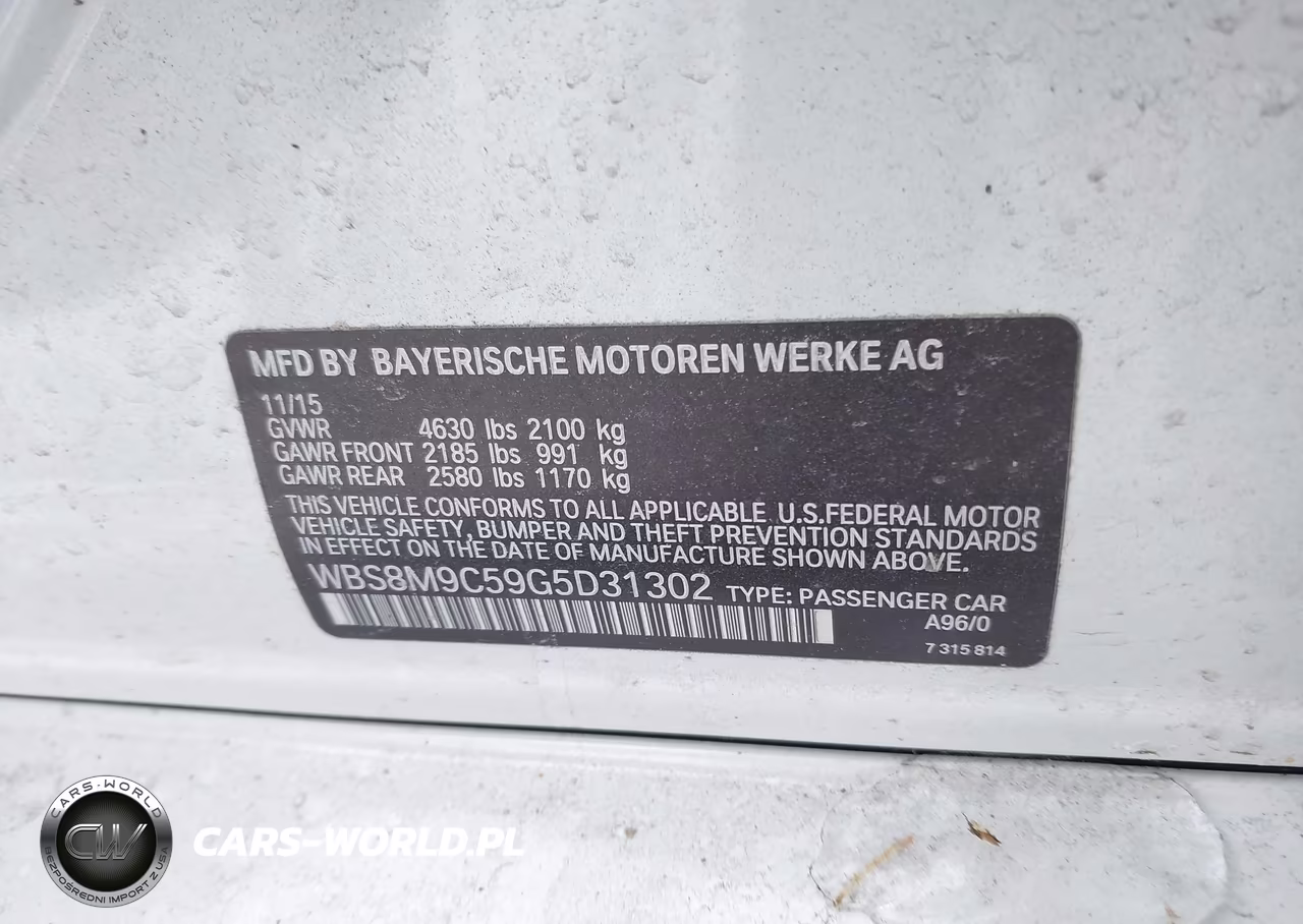 2016 BMW M3 VIN:WBS8M9C59G5D31302 - 9