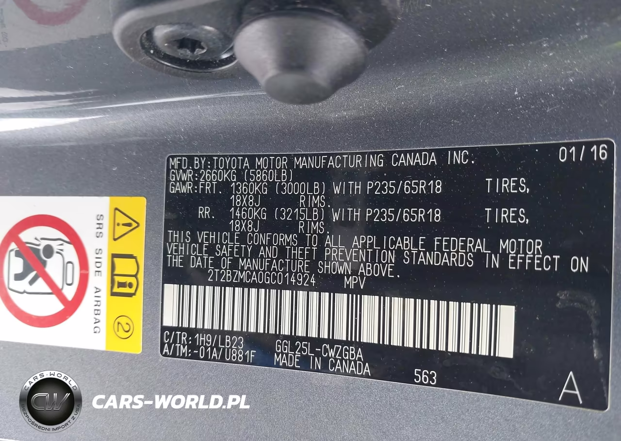 2016 Lexus Rx 350 VIN:2T2BZMCA0GC014924 - 9