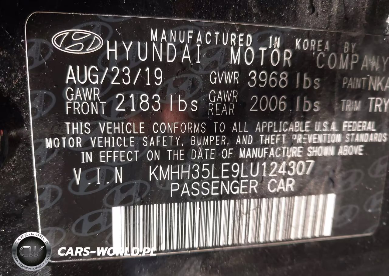 2020 Hyundai Elantra Gt VIN:KMHH35LE9LU124307 - 9