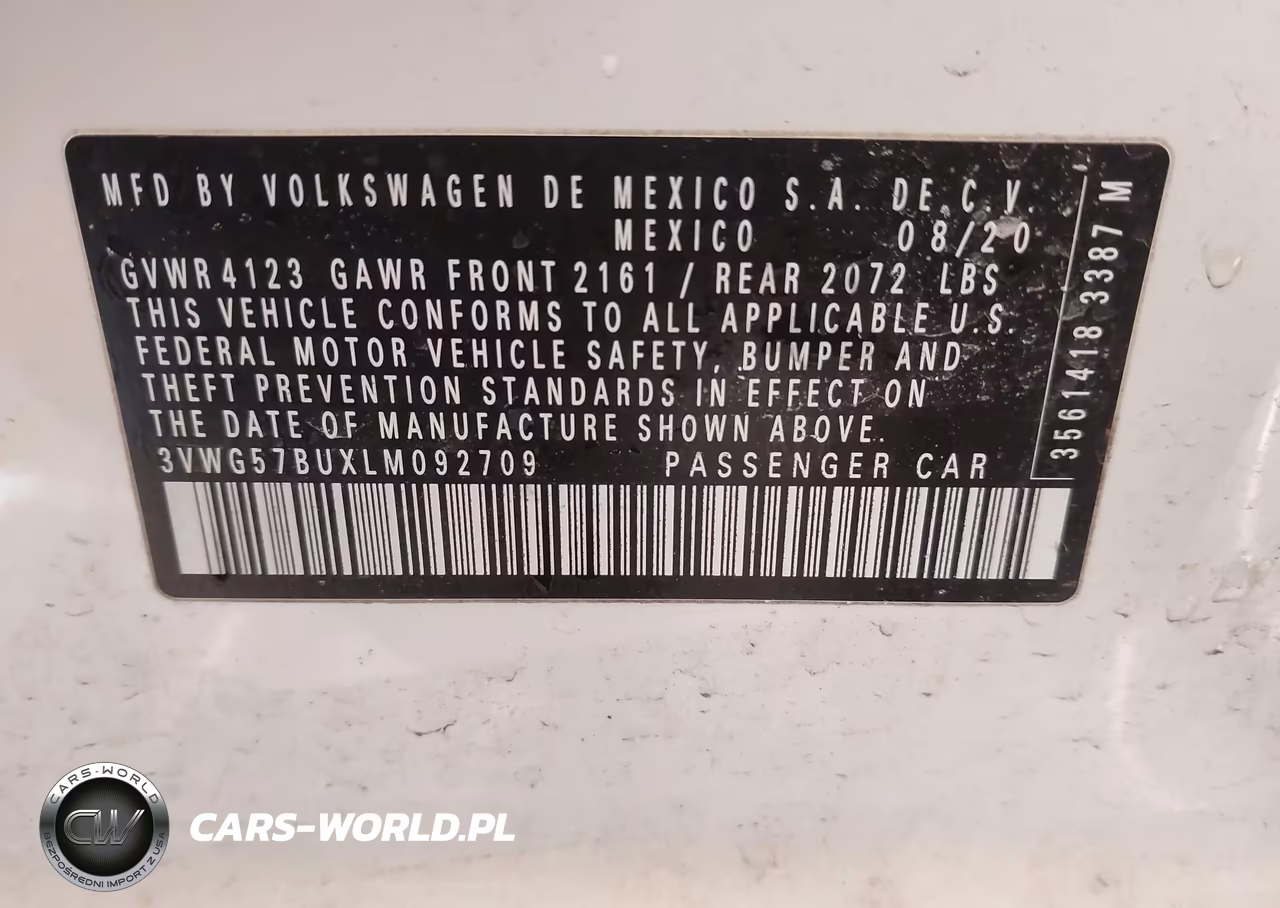 2020 Volkswagen Jetta 1.4T Sel Premium VIN:3VWG57BUXLM092709 - 9