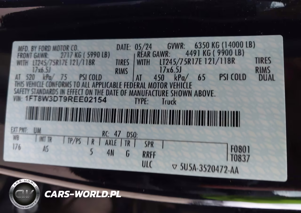 2024 Ford F-350 Xl VIN:1FT8W3DT9REE02154 - 8