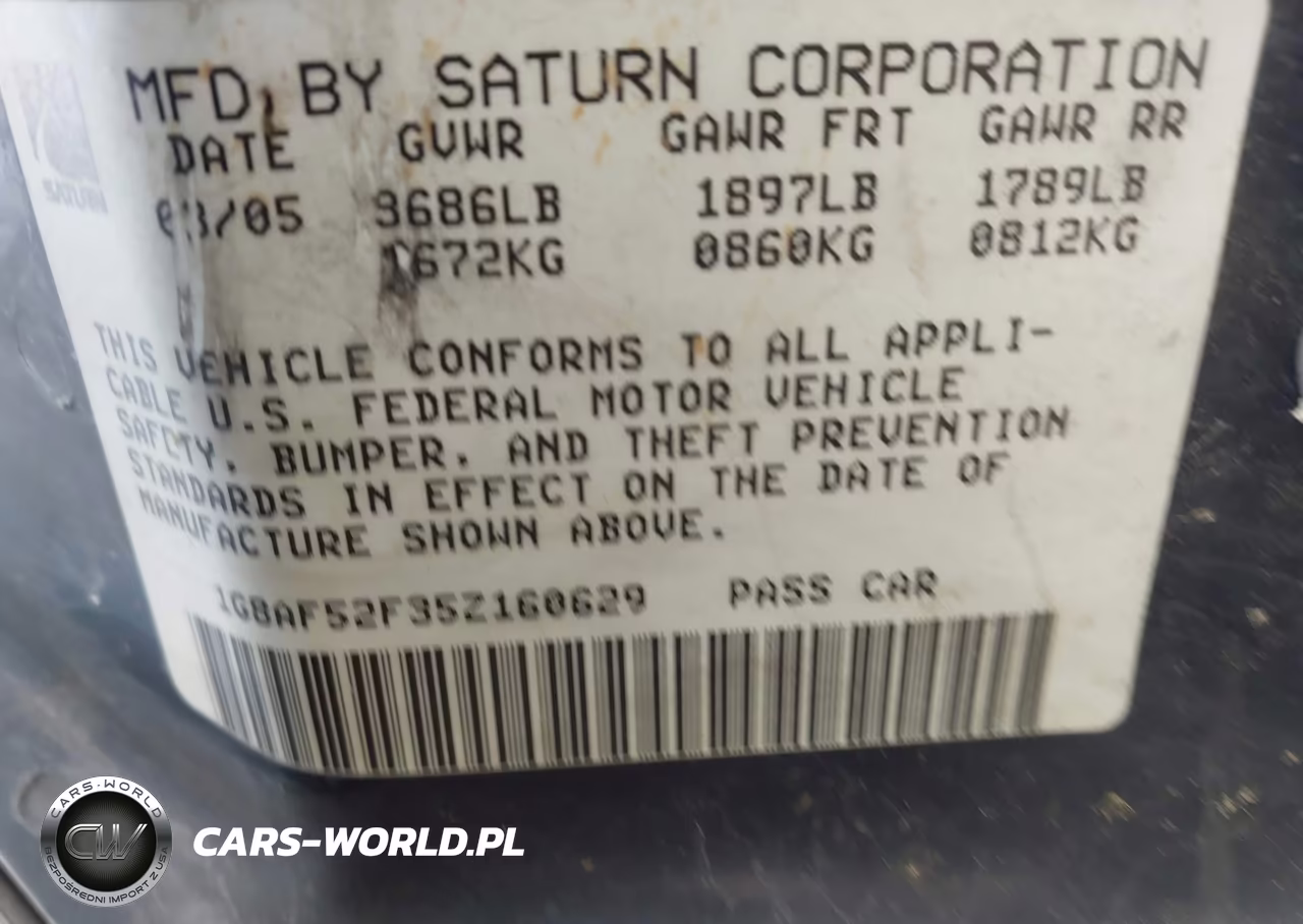 2005 Saturn Ion 1 VIN:1G8AF52F35Z160629 - 9