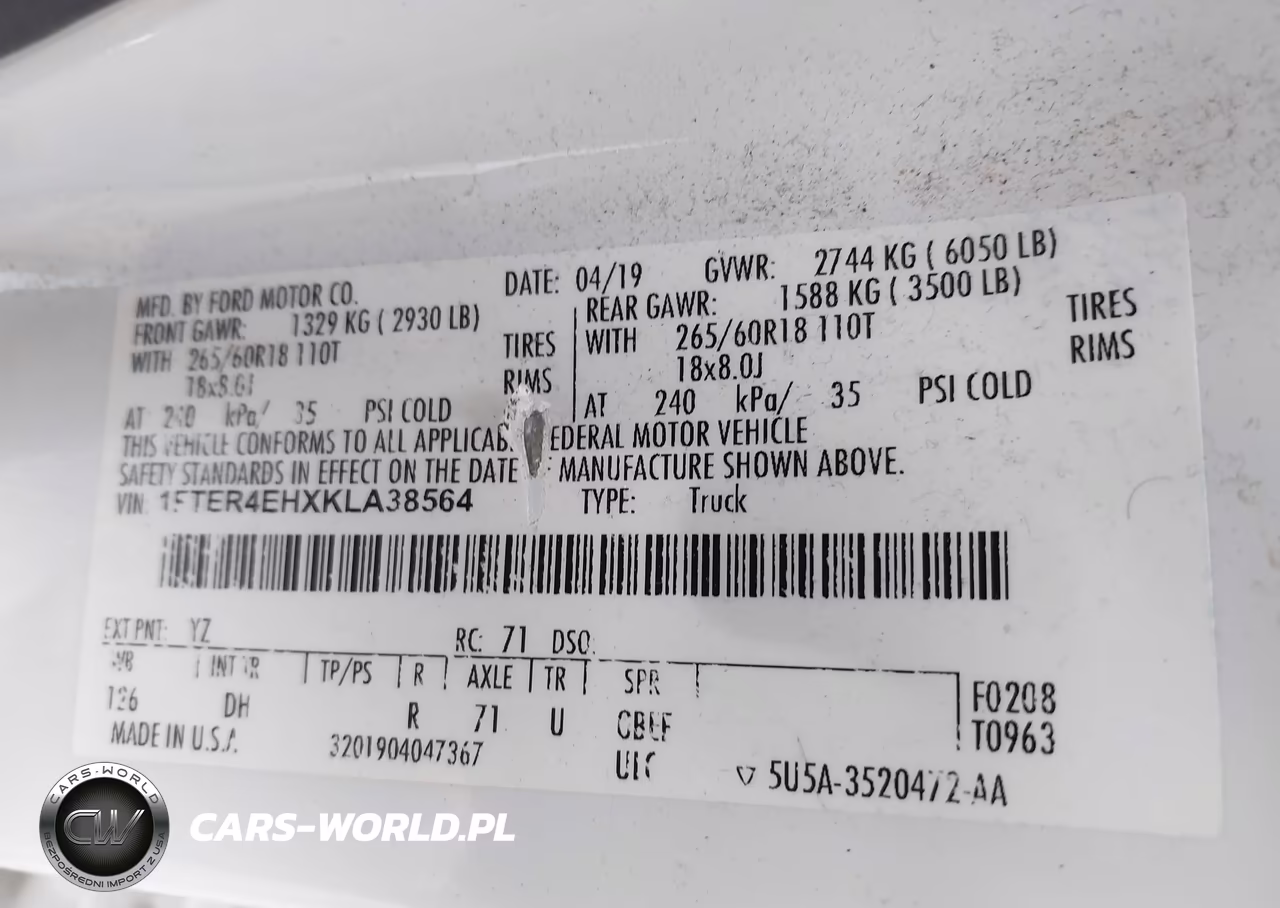 2019 Ford Ranger Lariat VIN:1FTER4EHXKLA38564 - 9