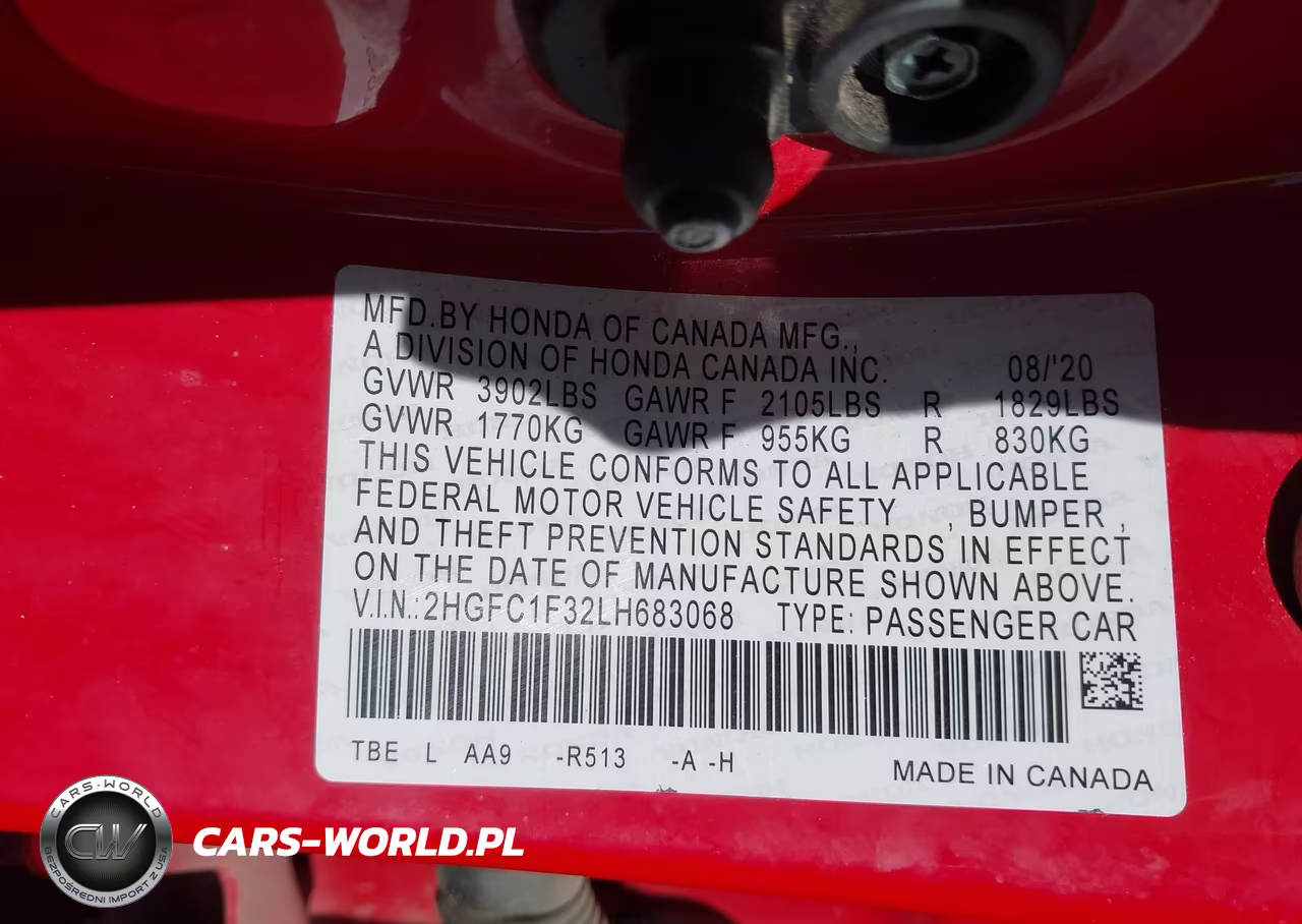 2020 Honda Civic Ex VIN:2HGFC1F32LH683068 - 9