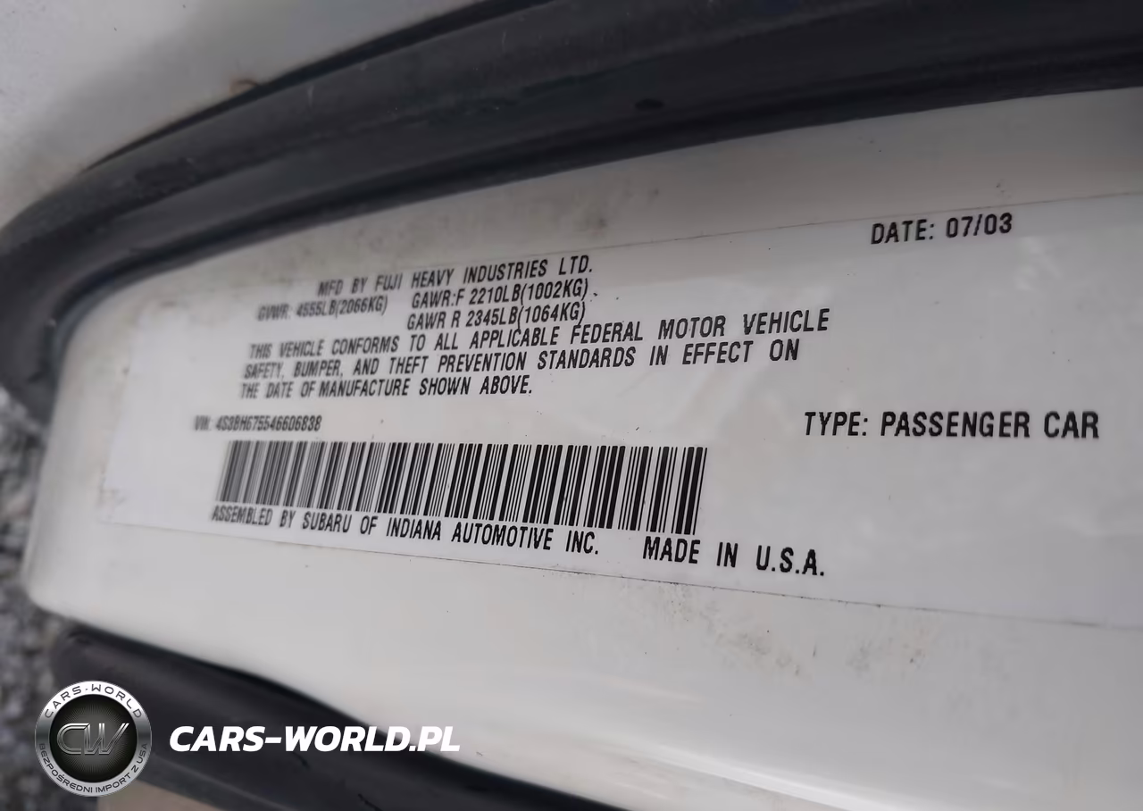 2004 Subaru Outback VIN:4S3BH675546606838 - 9
