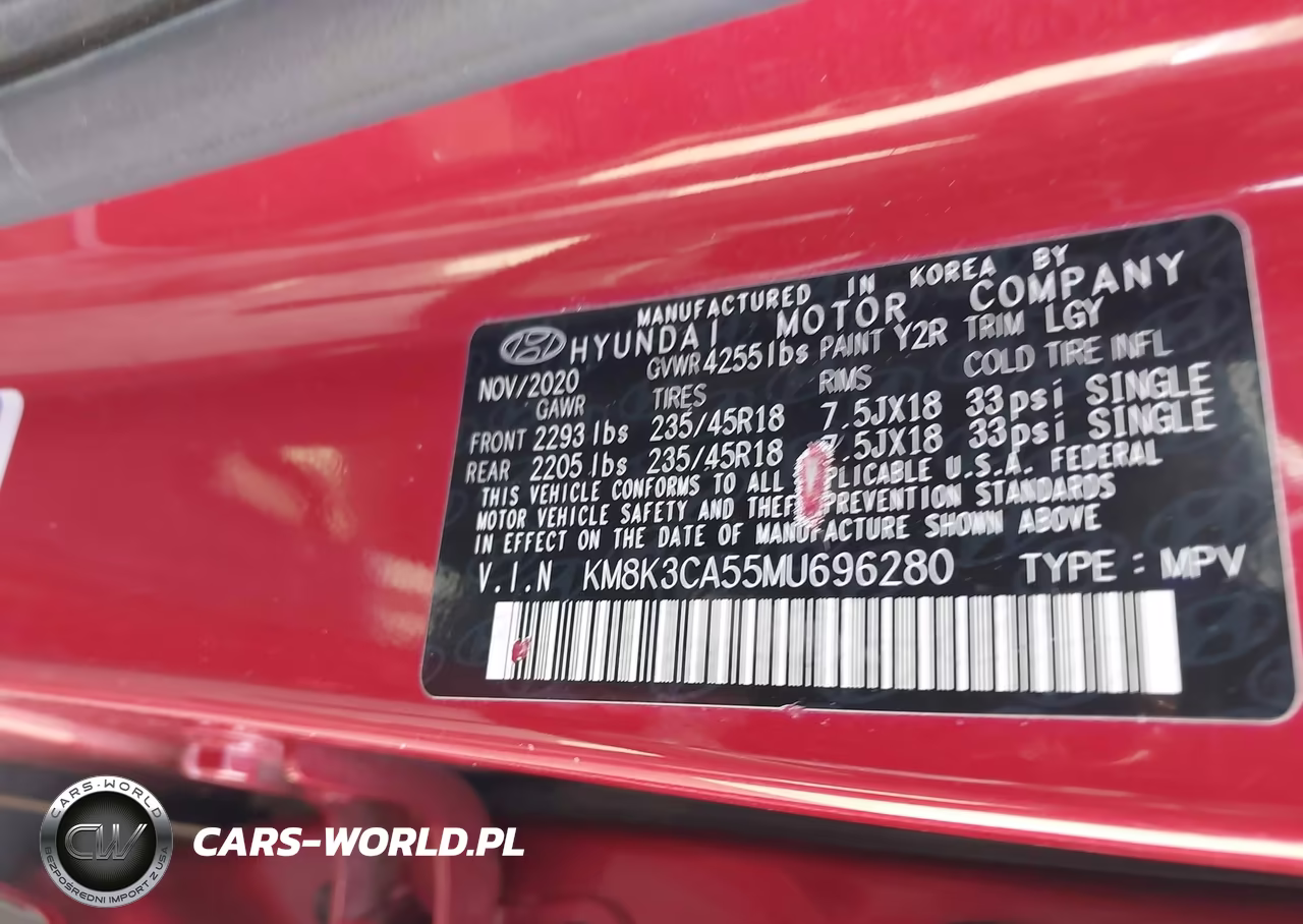 2021 Hyundai Kona Limited VIN:KM8K3CA55MU696280 - 9