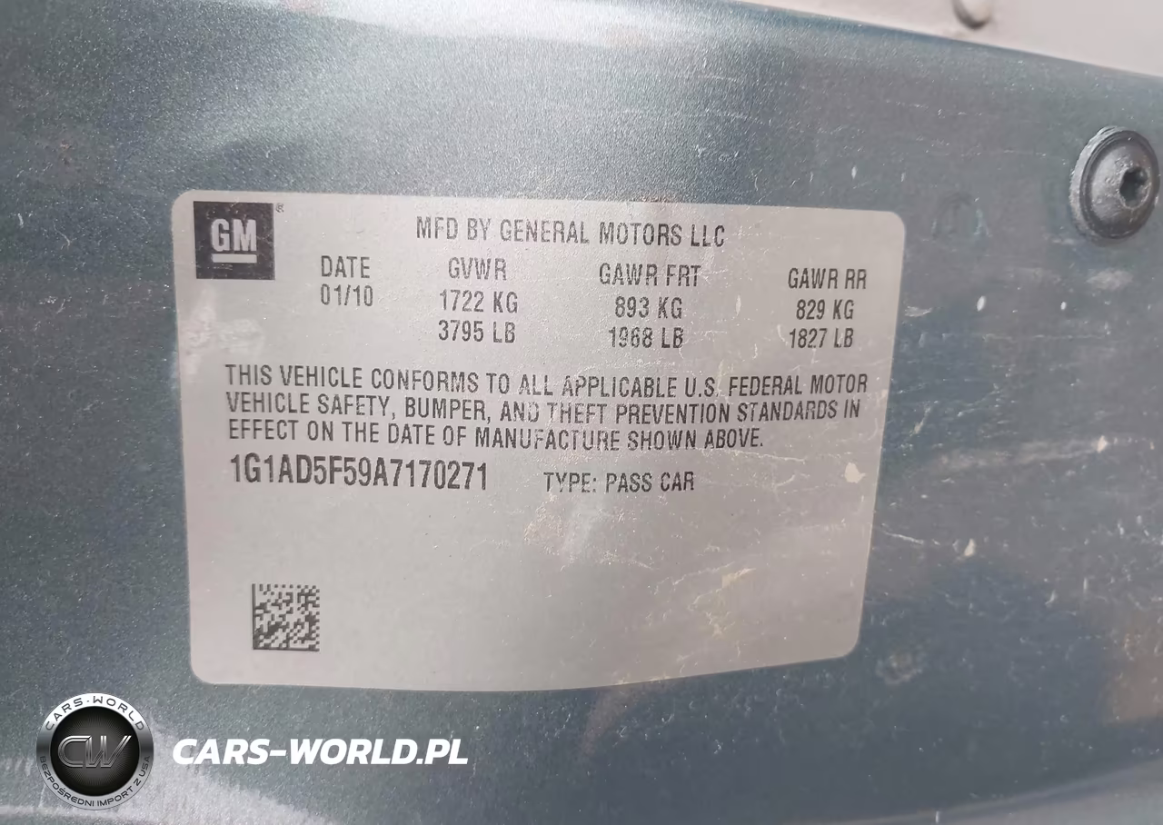 2010 Chevrolet Cobalt Lt VIN:1G1AD5F59A7170271 - 9