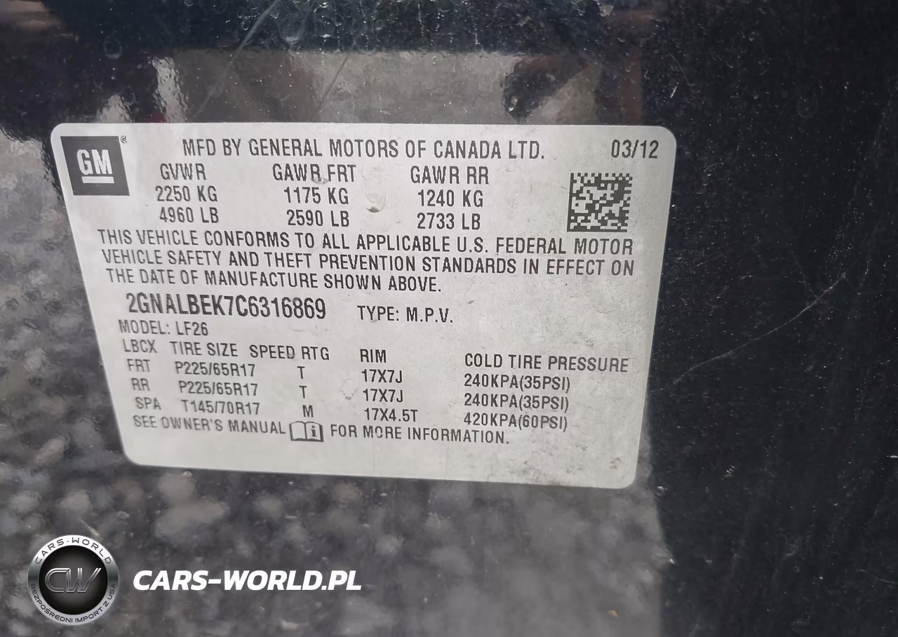 2012 Chevrolet Equinox Ls VIN:2GNALBEK7C6316869 - 9