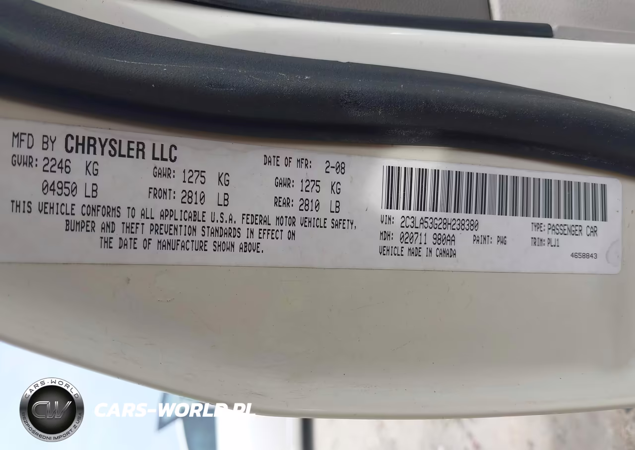 2008 Chrysler 300 Touring VIN:2C3LA53G28H238380 - 9