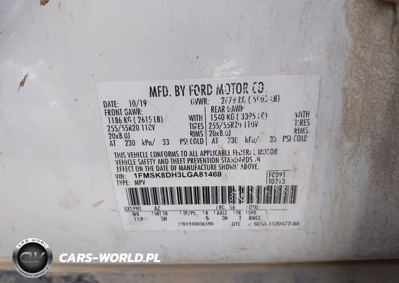 2020 Ford Explorer Xlt VIN:1FMSK8DH3LGA81469 - 9