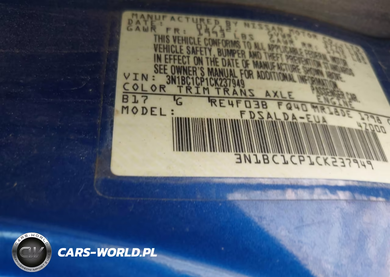 2012 Nissan Versa 1.8 S VIN:3N1BC1CP1CK237949 - 9