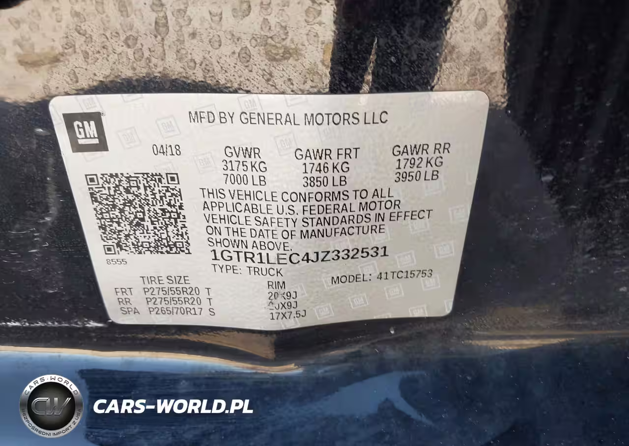 2018 GMC Sierra 1500 VIN:1GTR1LEC4JZ332531 - 9