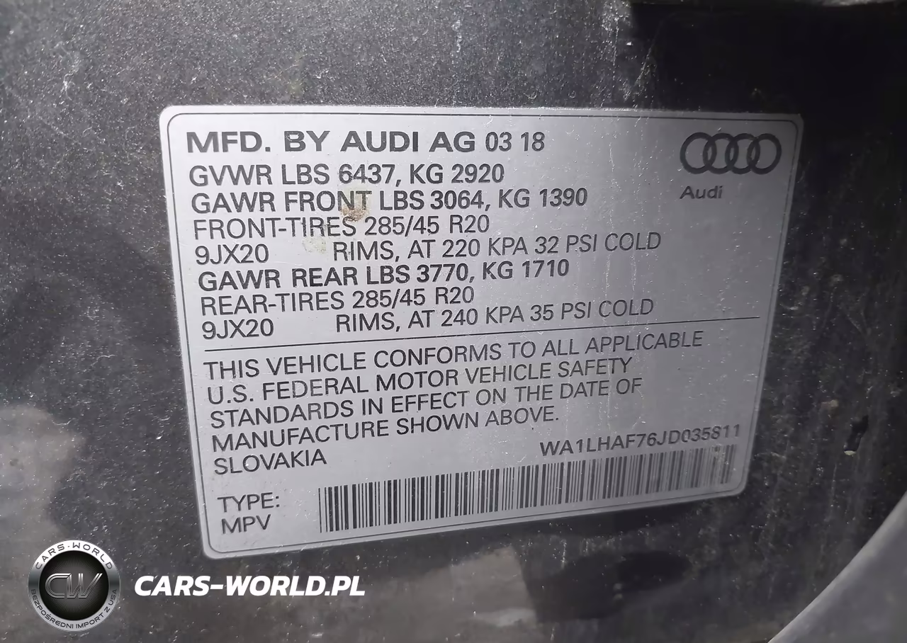 2018 Audi Q7 2.0T Premium VIN:WA1LHAF76JD035811 - 9
