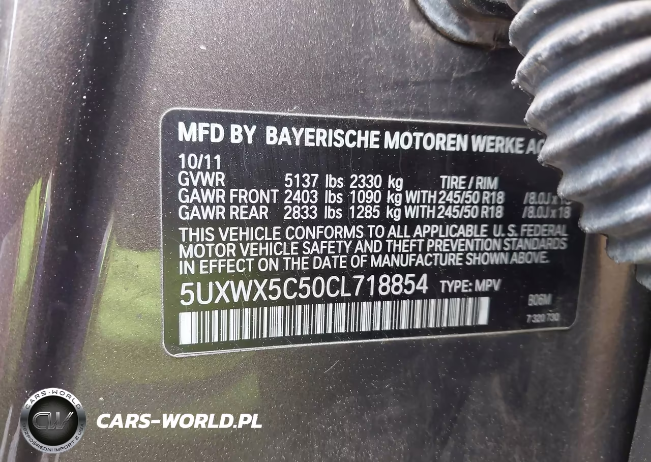 2012 BMW X3 xDrive28I VIN:5UXWX5C50CL718854 - 9