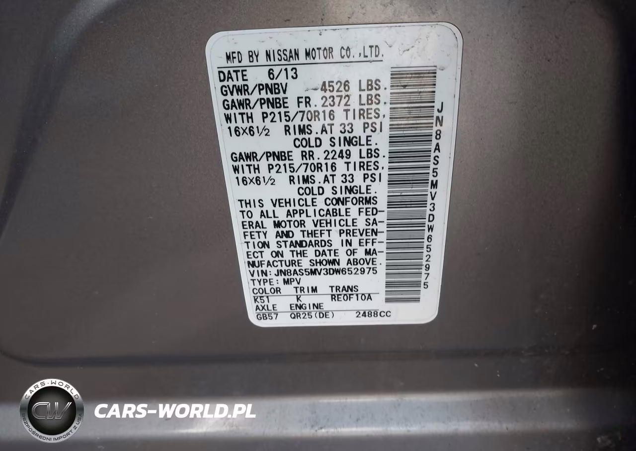 2013 Nissan Rogue S VIN:JN8AS5MV3DW652975 - 9
