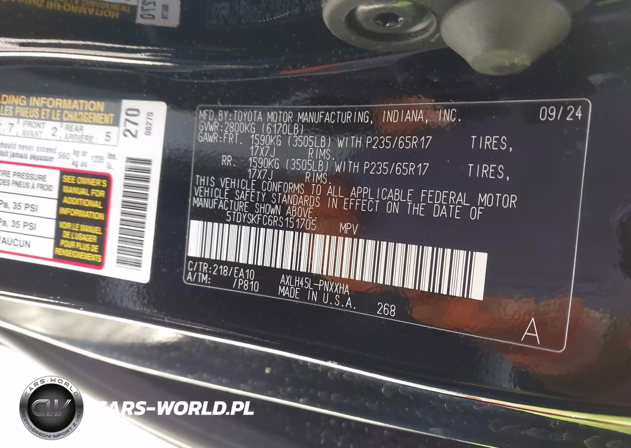 2024 Toyota Sienna Xle VIN:5TDYSKFC6RS151705 - 9