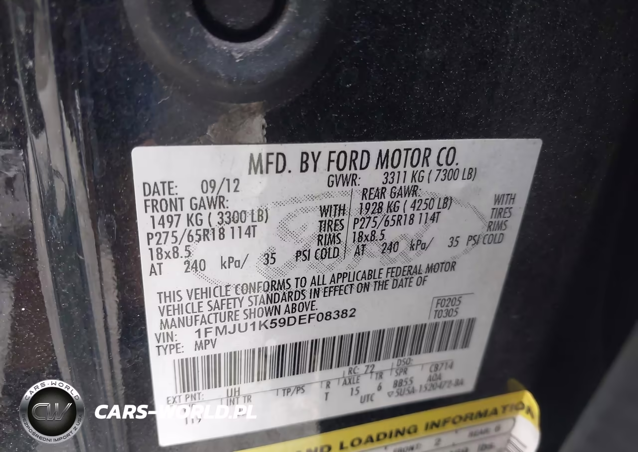 2013 Ford Expedition Limited VIN:1FMJU1K59DEF08382 - 9