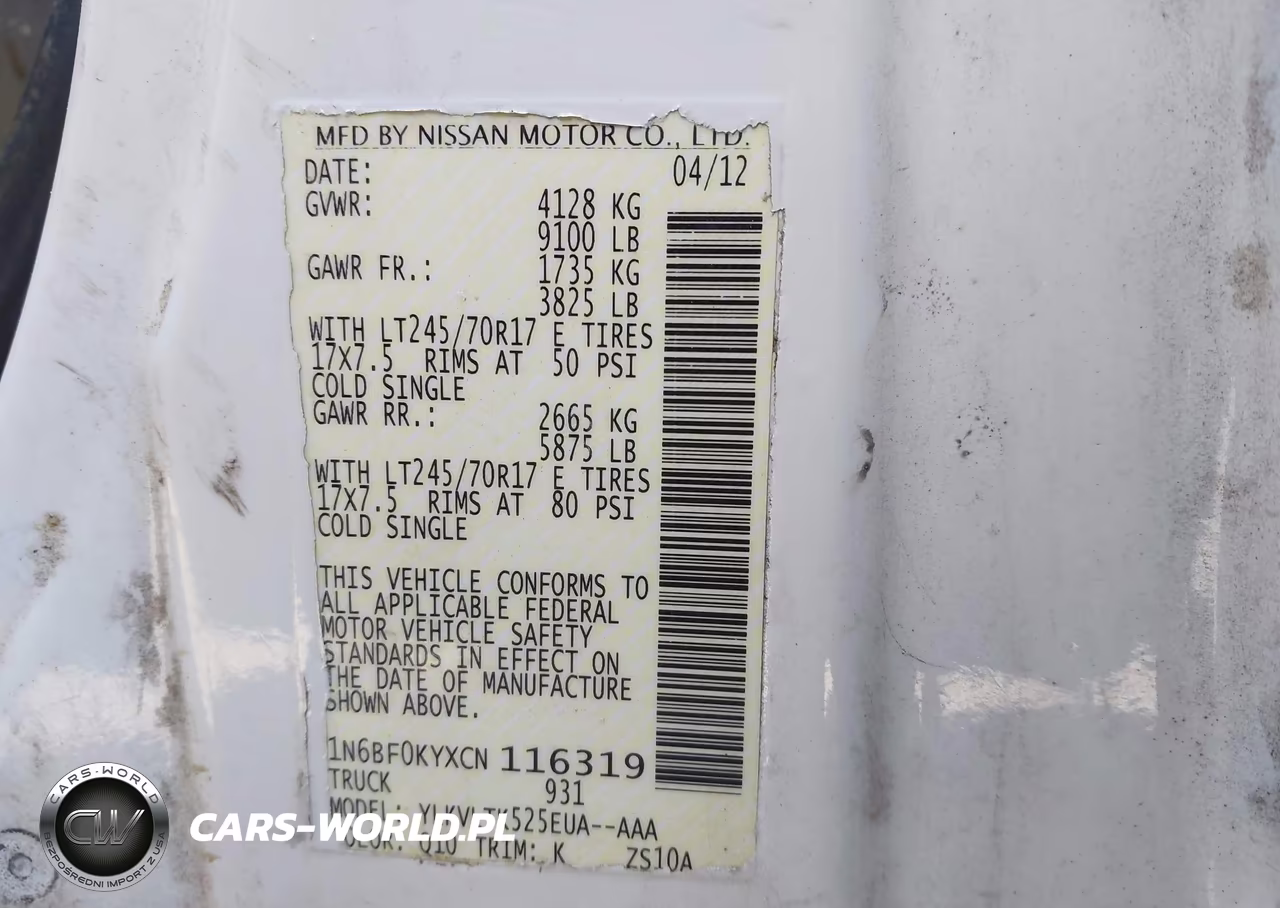 2013 Nissan Nv Cargo Nv2500 Hd Sv V8 VIN:1N6AF0KY7DN109101 - 9
