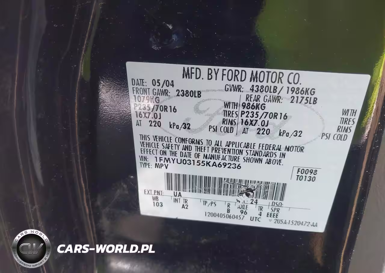 2005 Ford Escape Xlt VIN:1FMYU03155KA69236 - 9