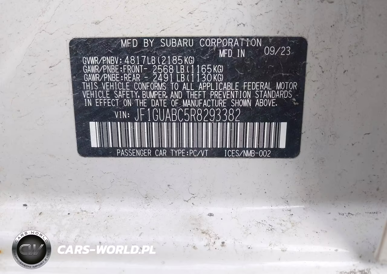 2024 Subaru Impreza Base 5-Door VIN:JF1GUABC5R8293382 - 9