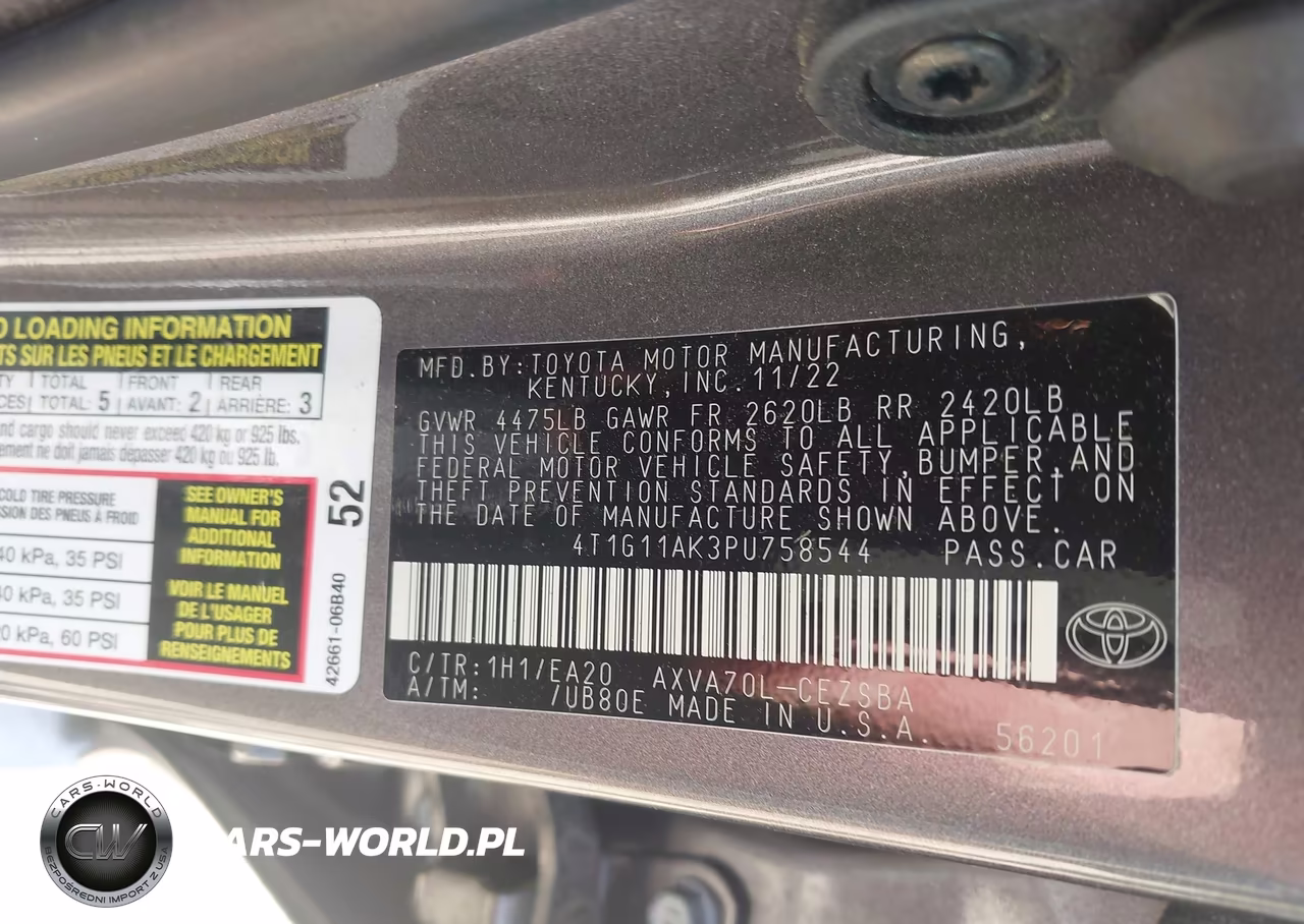 2023 Toyota Camry Se VIN:4T1G11AK3PU758544 - 9