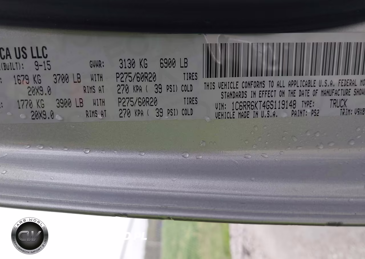 2016 Ram 1500 Express VIN:1C6RR6KT4GS119148 - 9