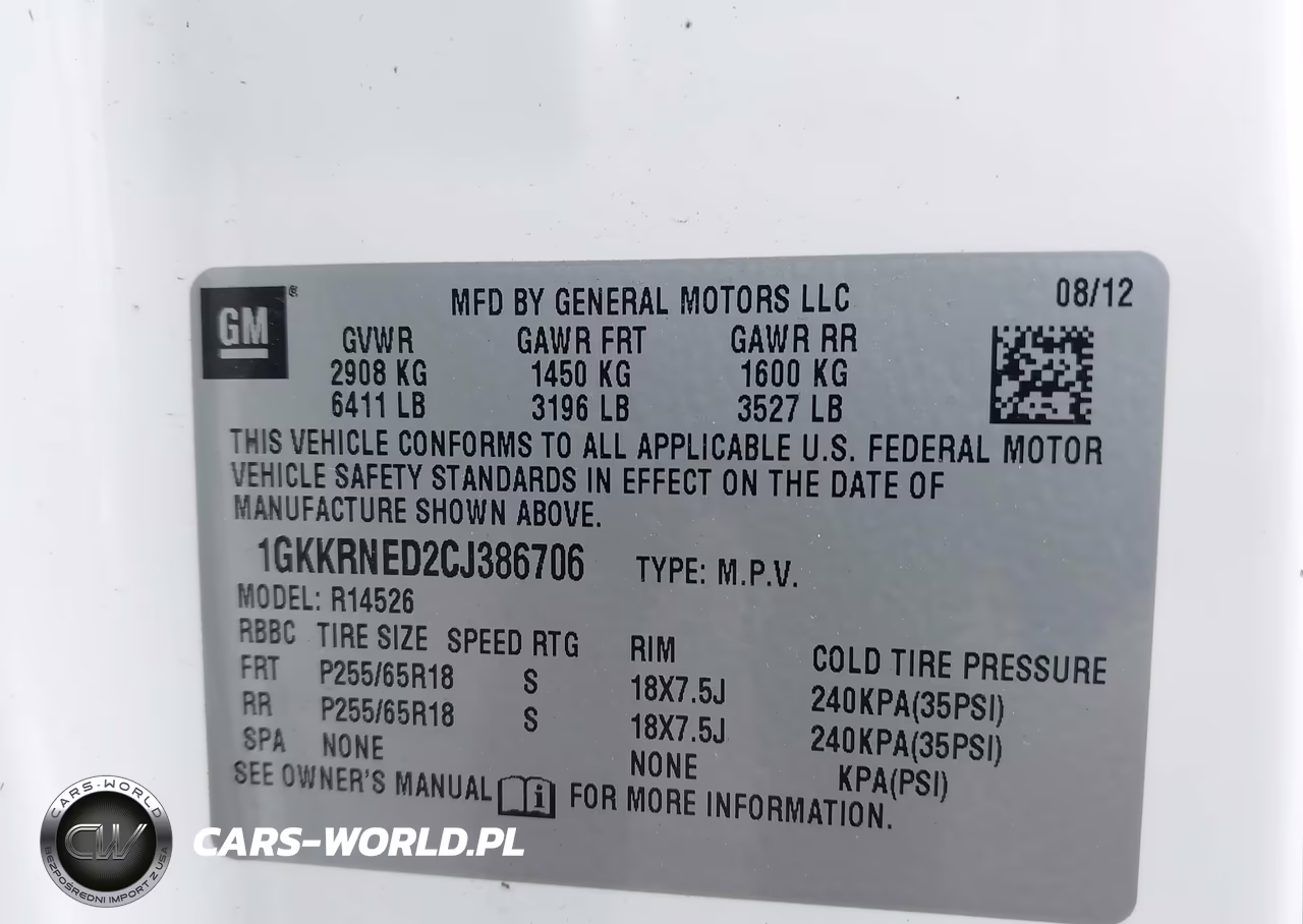 2012 GMC Acadia Sl VIN:1GKKRNED2CJ386706 - 9