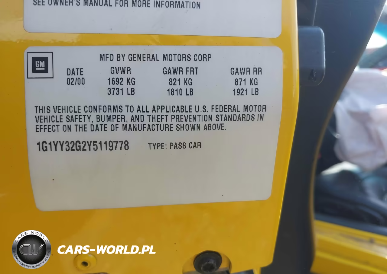 2000 Chevrolet Corvette VIN:1G1YY32G2Y5119778 - 9