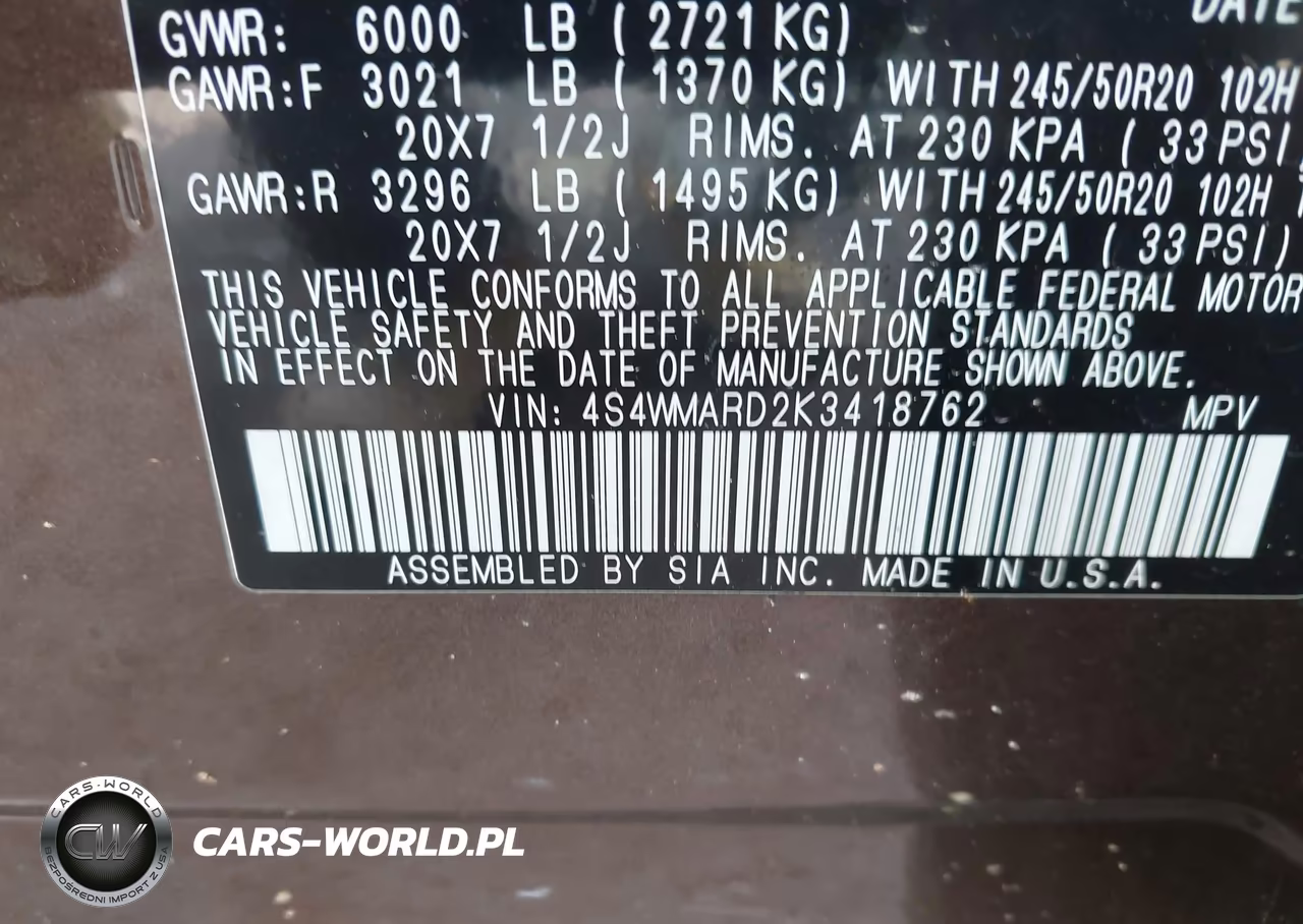2019 Subaru Ascent Touring VIN:4S4WMARD2K3418762 - 9