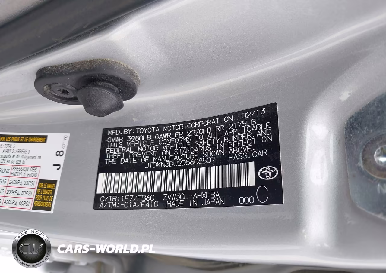 2013 Toyota Prius VIN:JTDKN3DU2D5608507 - 9