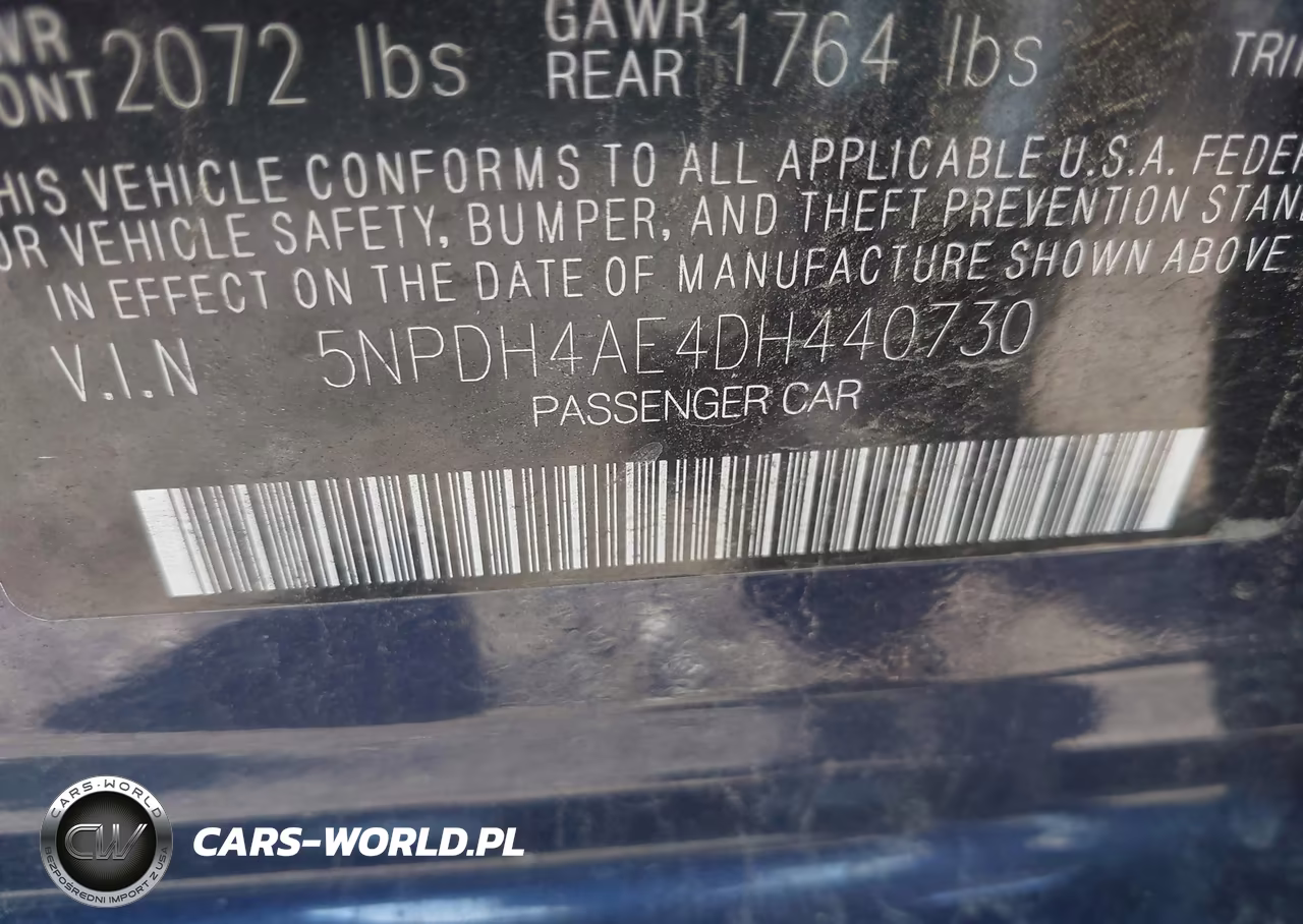 2013 Hyundai Elantra Limited VIN:5NPDH4AE4DH440730 - 9