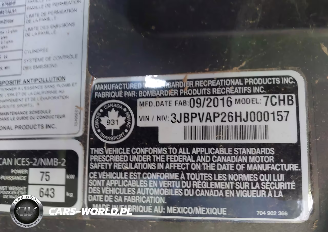 2017 Can-Am Maverick VIN:3JBPVAP26HJ000157 - 10