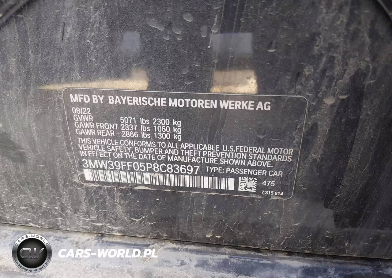 2023 BMW 3 Series 330E VIN:3MW39FF05P8C83697 - 9
