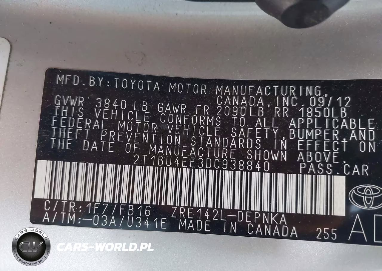 2013 Toyota Corolla Le VIN:2T1BU4EE3DC938840 - 9