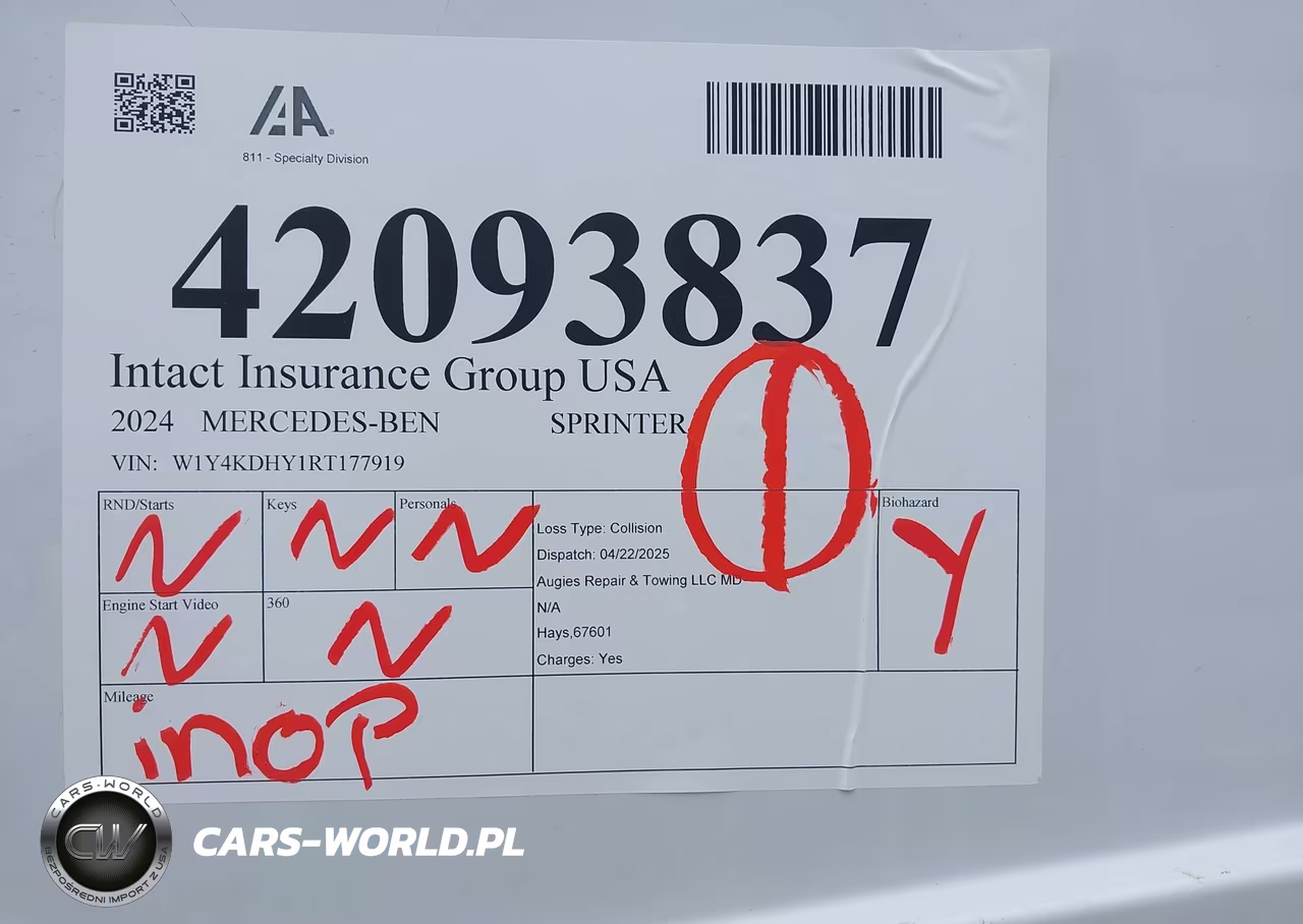 2024 Mercedes-Benz Sprinter 2500 VIN:W1Y4KDHY1RT177919 - 7