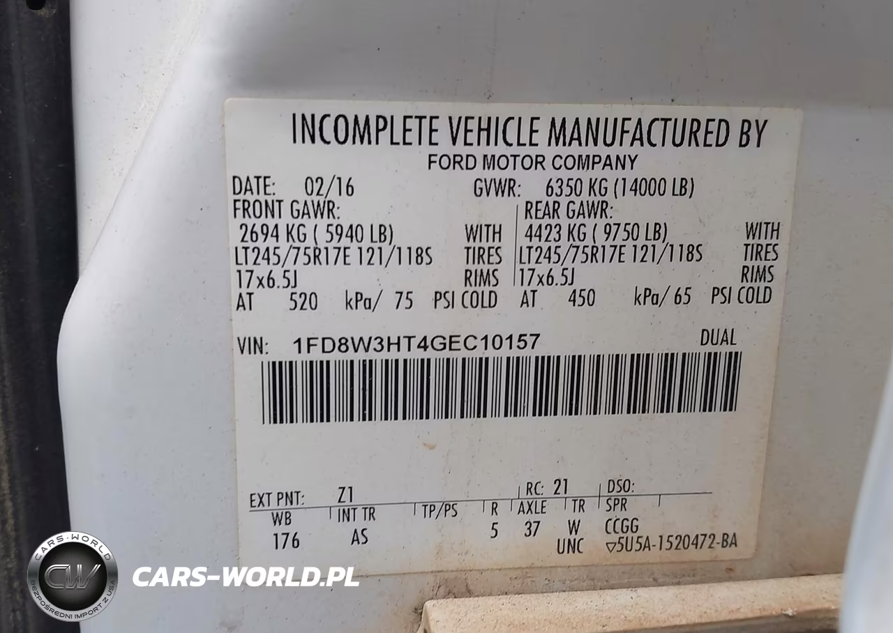 2016 Ford F-350 Chassis Xl VIN:1FD8W3HT4GEC10157 - 8