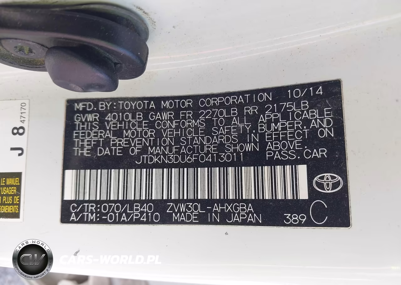 2015 Toyota Prius Four VIN:JTDKN3DU6F0413011 - 9