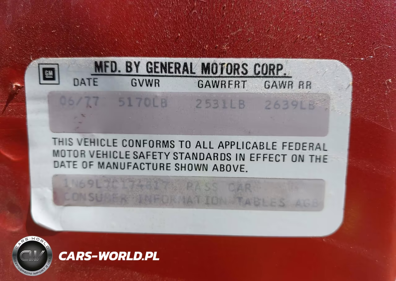 1977 Chevrolet Caprice VIN:1N69L7C174817 - 9