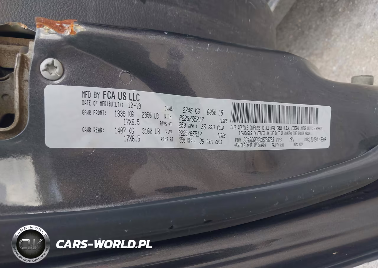 2019 Dodge Grand Caravan Gt VIN:2C4RDGEG2KR788783 - 9