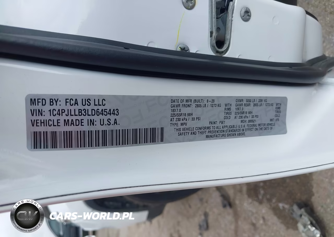 2020 Jeep Cherokee Altitude Fwd VIN:1C4PJLLB3LD645443 - 9