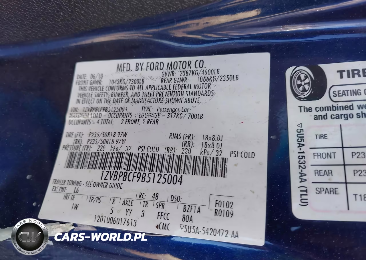 2011 Ford Mustang Gt VIN:1ZVBP8CF9B5125004 - 9