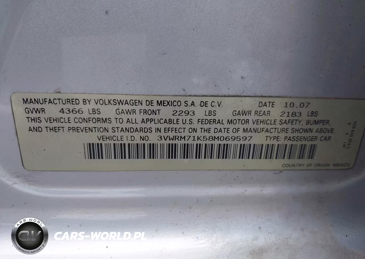 2008 Volkswagen Jetta Se-Sel VIN:3VWRM71K58M069597 - 9