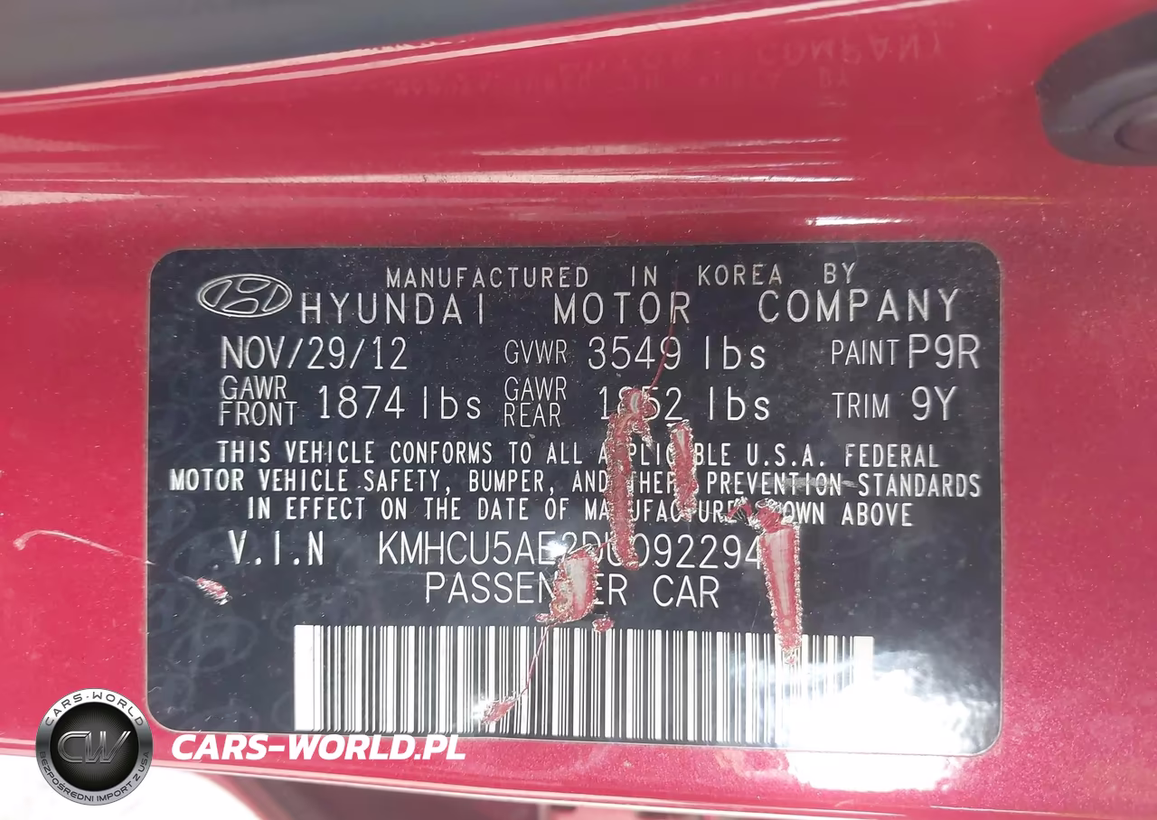 2013 Hyundai Accent Se VIN:KMHCU5AE2DU092294 - 9