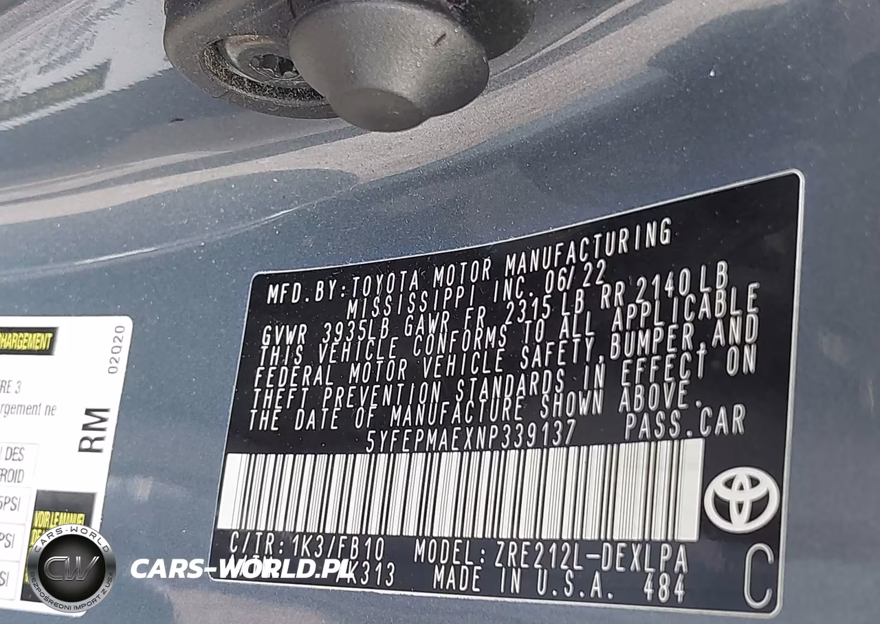 2022 Toyota Corolla Le VIN:5YFEPMAEXNP339137 - 9