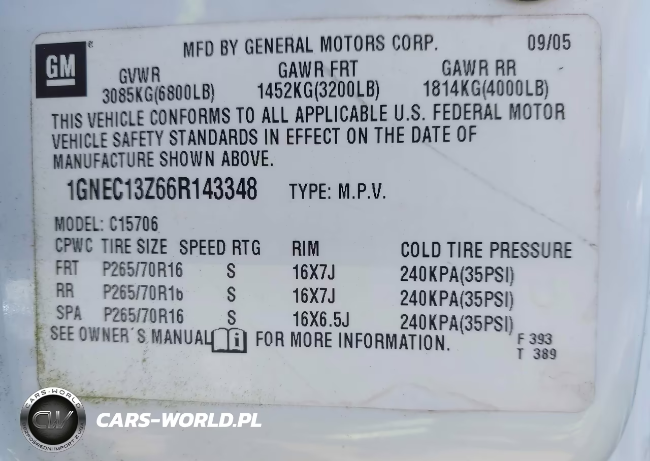 2006 Chevrolet Tahoe Ls VIN:1GNEC13Z66R143348 - 9