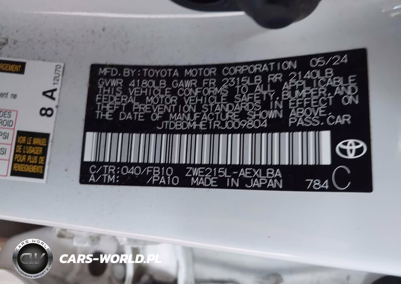 2024 Toyota Corolla Hybrid Le VIN:JTDBDMHE1RJ009804 - 9
