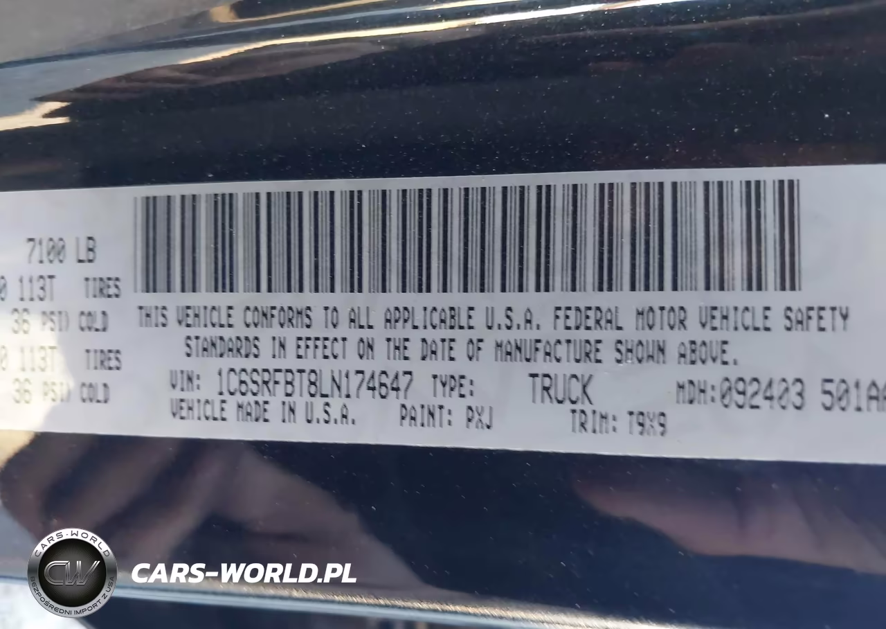 2020 Ram 1500 Big Horn-Lone Star VIN:1C6SRFBT8LN174647 - 9
