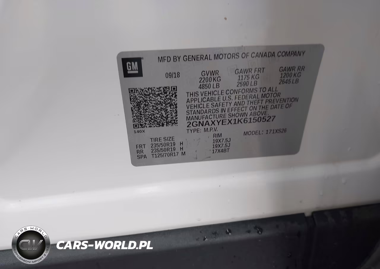 2019 Chevrolet Equinox Premier VIN:2GNAXYEX1K6150527 - 9