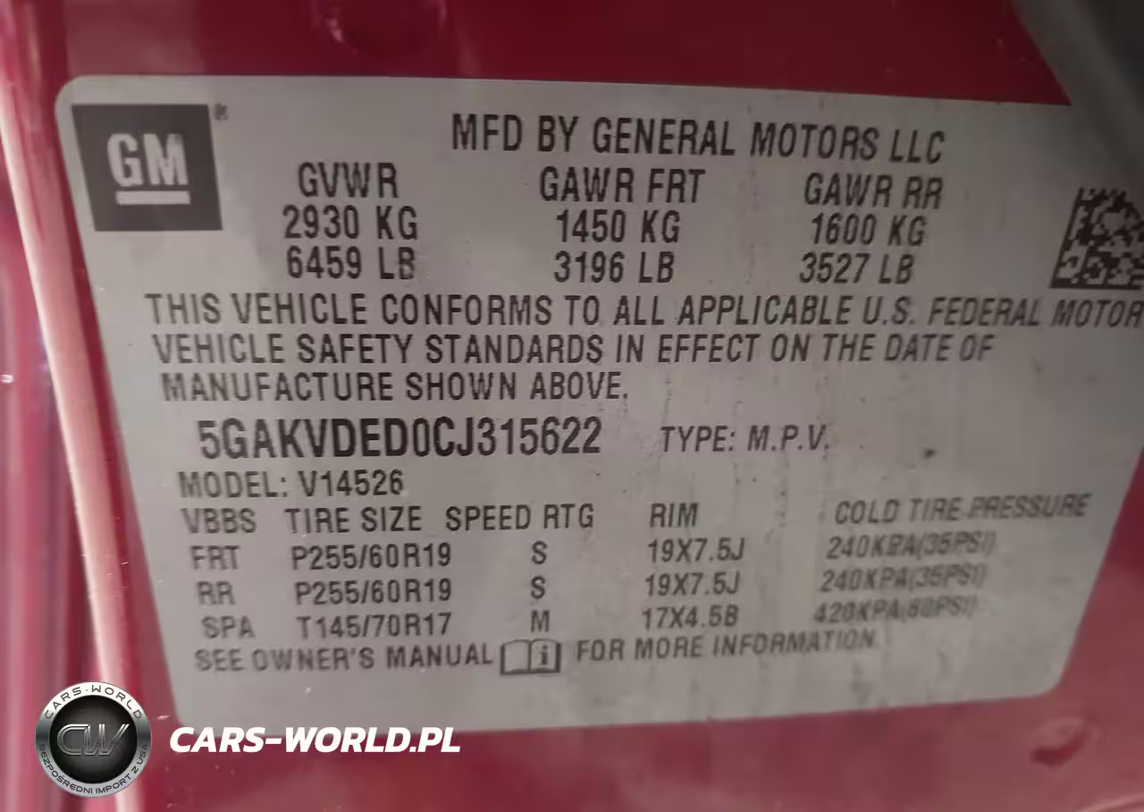 2012 Buick Enclave Premium VIN:5GAKVDED0CJ315622 - 9