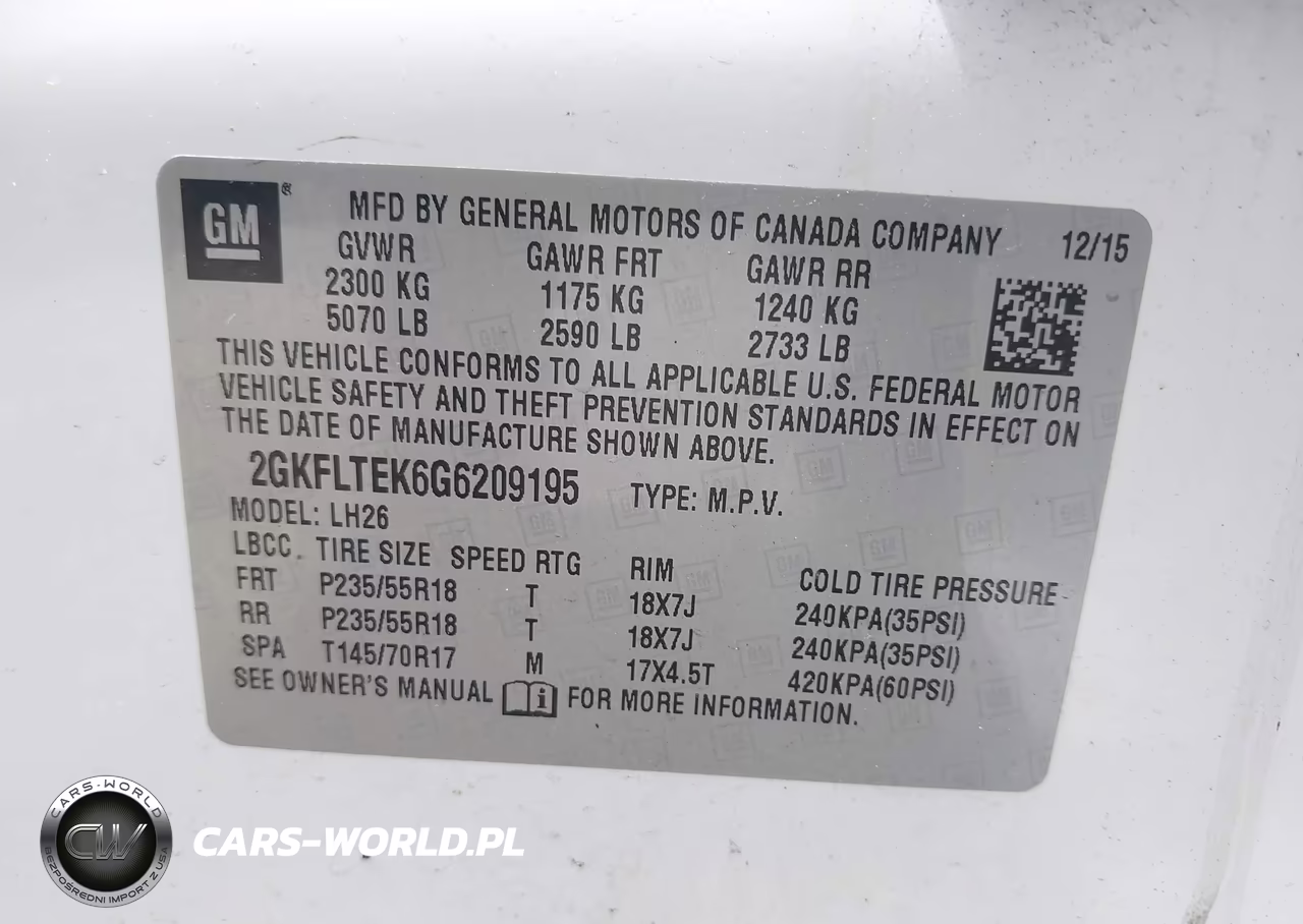 2016 GMC Terrain Sle-2 VIN:2GKFLTEK6G6209195 - 9